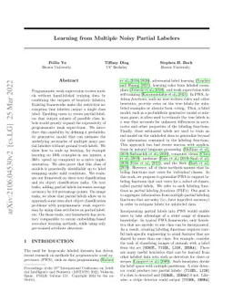 Learning from Multiple Noisy Partial Labelers