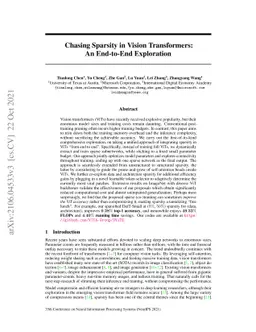 Chasing Sparsity in Vision Transformers: An End-to-End Exploration