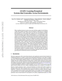 LEADS: Learning Dynamical Systems that Generalize Across Environments