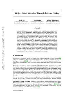 Object Based Attention Through Internal Gating