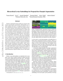 Hierarchical Lovász Embeddings for Proposal-free Panoptic Segmentation