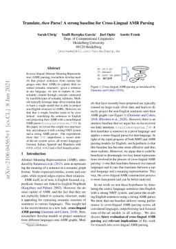 Translate, then Parse! A strong baseline for Cross-Lingual AMR Parsing