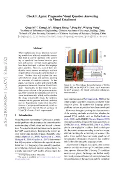 Check It Again: Progressive Visual Question Answering via Visual
  Entailment