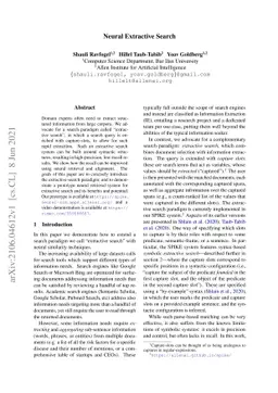 Neural Extractive Search