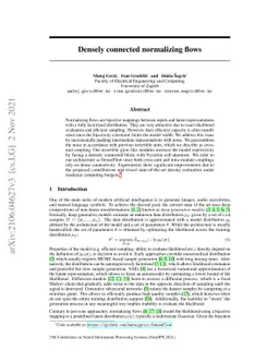 Densely connected normalizing flows