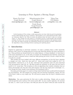 Learning to Price Against a Moving Target