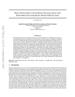 Data Expansion using Back Translation and Paraphrasing for Hate Speech
  Detection
