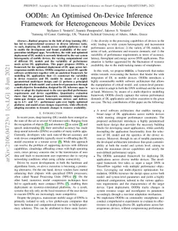 OODIn: An Optimised On-Device Inference Framework for Heterogeneous
  Mobile Devices