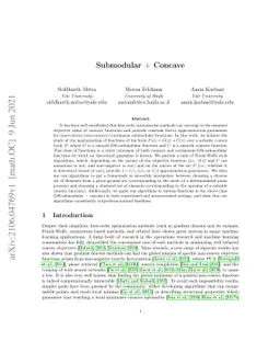 Submodular + Concave