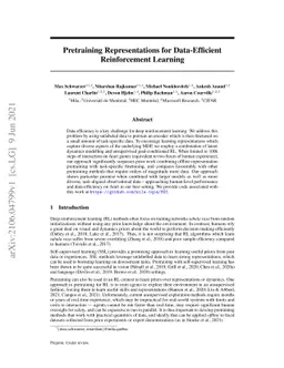 Pretraining Representations for Data-Efficient Reinforcement Learning