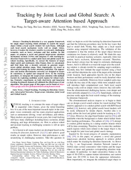 Tracking by Joint Local and Global Search: A Target-aware Attention
  based Approach