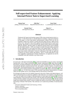 Self-supervised Feature Enhancement: Applying Internal Pretext Task to
  Supervised Learning