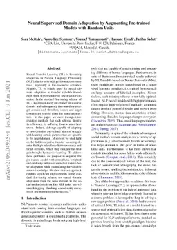 Neural Supervised Domain Adaptation by Augmenting Pre-trained Models
  with Random Units