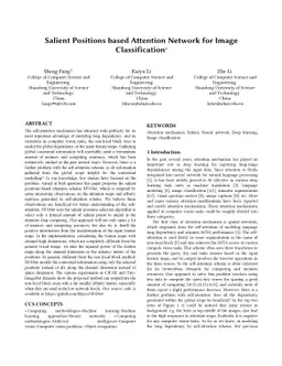 Salient Positions based Attention Network for Image Classification