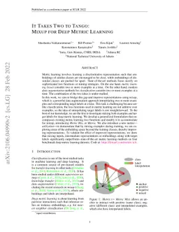 It Takes Two to Tango: Mixup for Deep Metric Learning