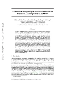 No Fear of Heterogeneity: Classifier Calibration for Federated Learning
  with Non-IID Data