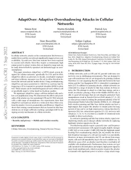 AdaptOver: Adaptive Overshadowing Attacks in Cellular Networks