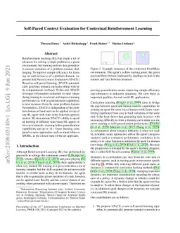 Self-Paced Context Evaluation for Contextual Reinforcement Learning
