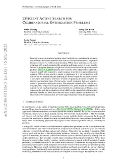 Efficient Active Search for Combinatorial Optimization Problems