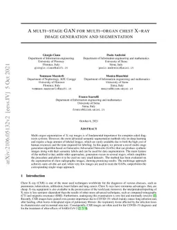 A multi-stage GAN for multi-organ chest X-ray image generation and
  segmentation