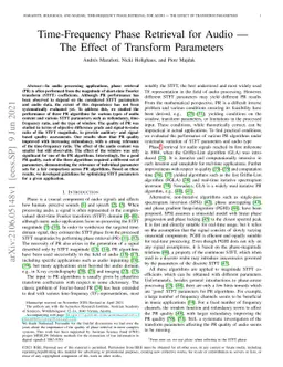 Time-Frequency Phase Retrieval for Audio -- The Effect of Transform
  Parameters
