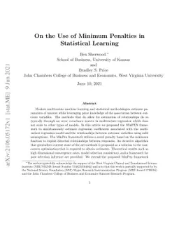 On the Use of Minimum Penalties in Statistical Learning