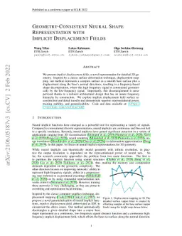 Geometry-Consistent Neural Shape Representation with Implicit
  Displacement Fields