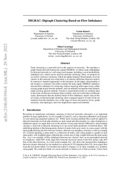 DIGRAC: Digraph Clustering Based on Flow Imbalance