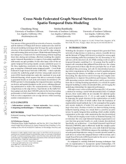 Cross-Node Federated Graph Neural Network for Spatio-Temporal Data
  Modeling