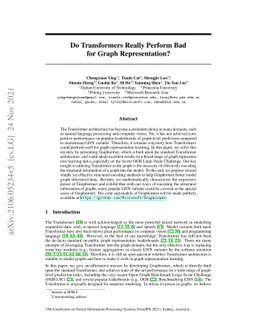 Do Transformers Really Perform Bad for Graph Representation?