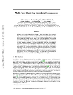 Multi-Facet Clustering Variational Autoencoders