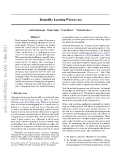 TempoRL: Learning When to Act
