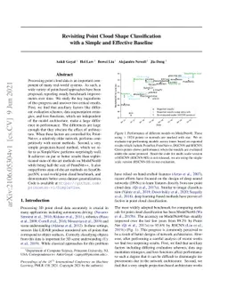 Revisiting Point Cloud Shape Classification with a Simple and Effective
  Baseline