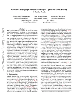 Cocktail: Leveraging Ensemble Learning for Optimized Model Serving in
  Public Cloud