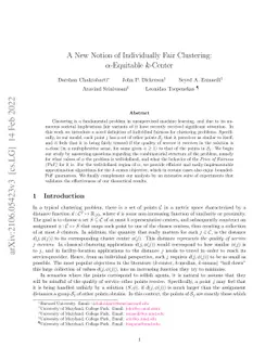 A New Notion of Individually Fair Clustering: $α$-Equitable
  $k$-Center