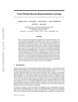 Cross-Modal Discrete Representation Learning