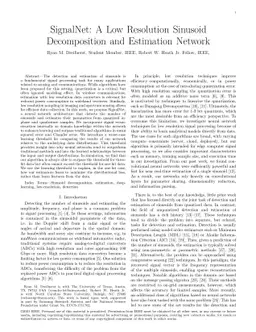 SignalNet: A Low Resolution Sinusoid Decomposition and Estimation
  Network
