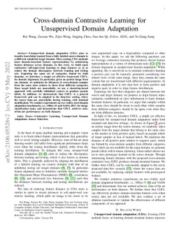 Cross-domain Contrastive Learning for Unsupervised Domain Adaptation