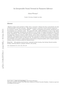 An Interpretable Neural Network for Parameter Inference