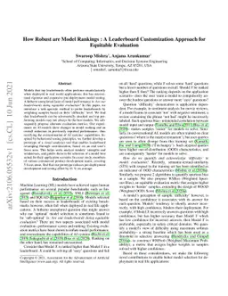 How Robust are Model Rankings: A Leaderboard Customization Approach for
  Equitable Evaluation