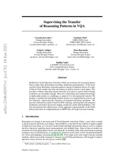 Supervising the Transfer of Reasoning Patterns in VQA