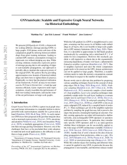 GNNAutoScale: Scalable and Expressive Graph Neural Networks via
  Historical Embeddings
