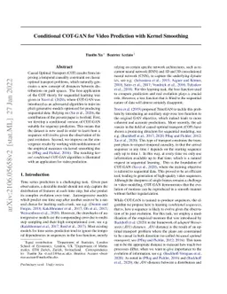 Conditional COT-GAN for Video Prediction with Kernel Smoothing