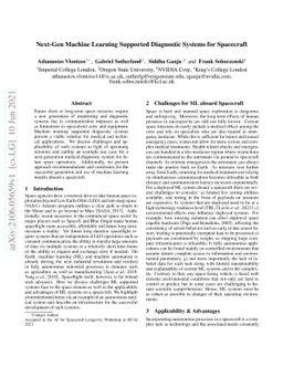 Next-Gen Machine Learning Supported Diagnostic Systems for Spacecraft