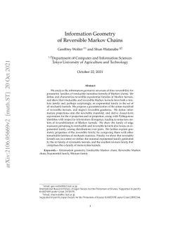 Information Geometry of Reversible Markov Chains