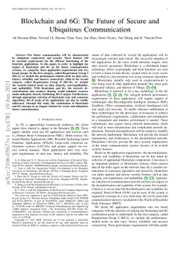 Blockchain and 6G: The Future of Secure and Ubiquitous Communication