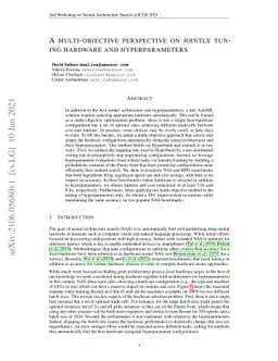 A multi-objective perspective on jointly tuning hardware and
  hyperparameters