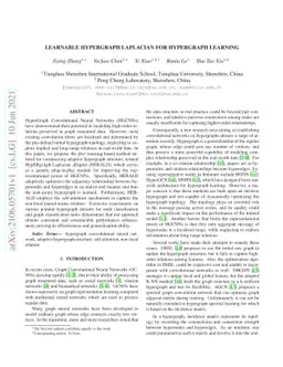 Learnable Hypergraph Laplacian for Hypergraph Learning