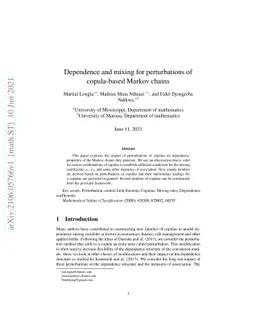 Dependence and mixing for perturbations of copula-based Markov chains