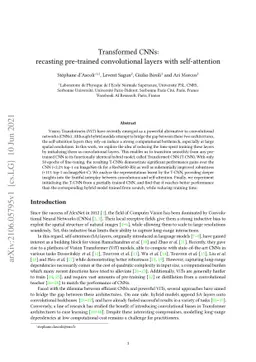 Transformed CNNs: recasting pre-trained convolutional layers with
  self-attention